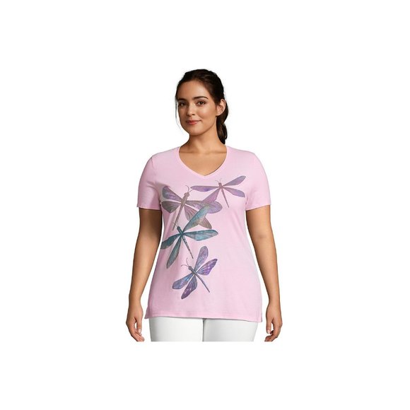 JMS Dragonfly Ascending Short Sleeve Graphic Tee-GTJ181 Y07186-Paleo Pink - Picture 1 of 2